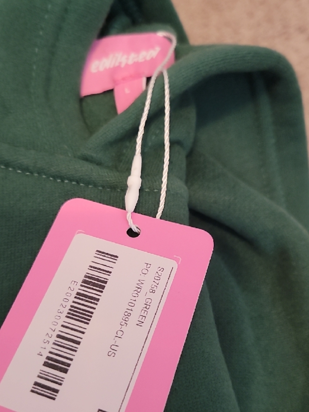 Edikted Lounge Edit Forest Green Hoodie NWT - Picture 5 of 5
